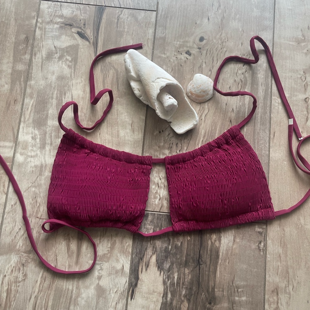 Vibrant Pink Halter Bikini Top